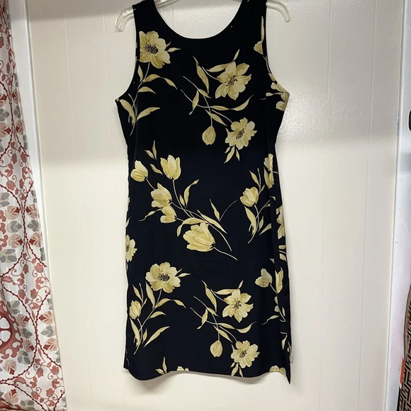 R&K Originals Blue with Yellow Floral Dress Sz10 - Picture 5 of 10